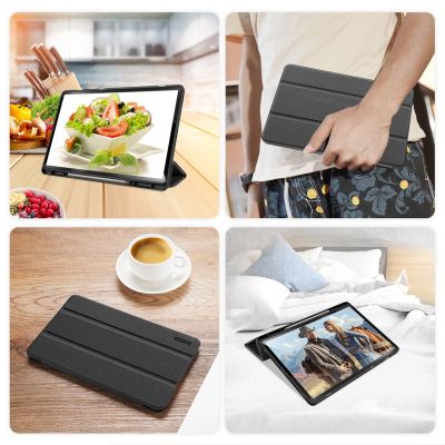 10. Etui z ekoskóry Dux Ducis Domo z podstawką do Samsung Tab S10+ / S9+ / S9 FE+ - czarne