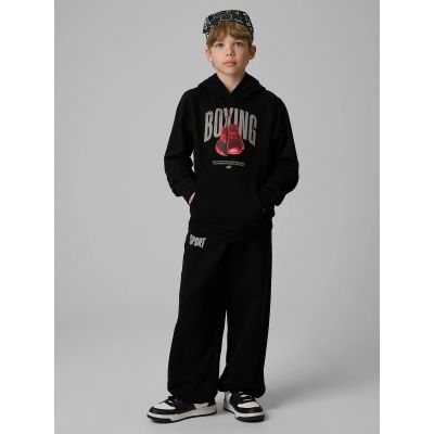 6. Bluza dresowa regular z kapturem chłopięca 4F 4FJRSS26TSWSM2904-20S