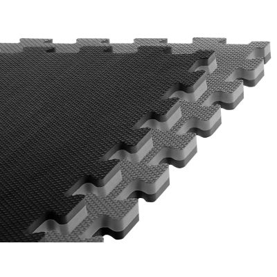 7. Mata do ćwiczeń z Ceryfikatem Bezpieczeństwa - Puzzle 1x1m - Czarno - Szara 2 cm