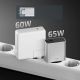 13. Ładowarka sieciowa Cuktech 65W GaN 2xUSB-C 1xUSB-A - szara