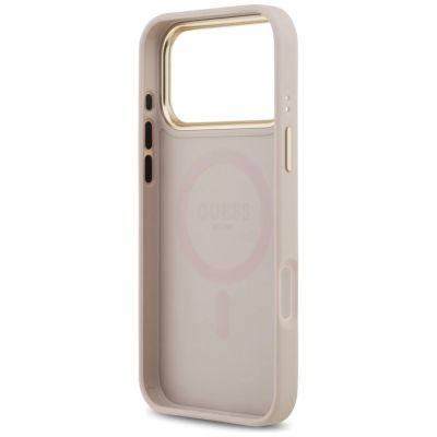 7. Etui Guess 4G PU Classic Logo MagSafe na iPhone 17 Pro Max - różowe