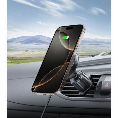 10. Uchwyt samochodowy Tech-Protect MM15W-V4 Magnetic MagSafe 15W na kokpit / szybę / kratkę nawiewu - czarny