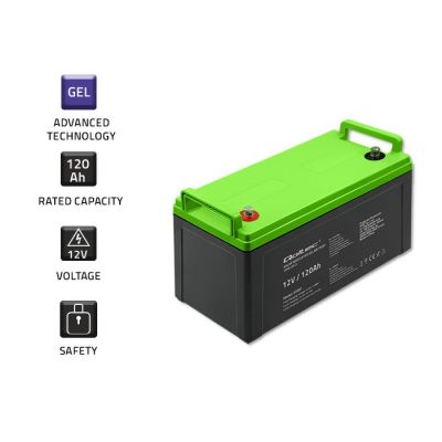 3. QOLTEC AKUMULATOR ŻELOWY 12V | 120AH | GEL