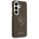 4. Etui Guess Grained Big 4G Metal Logo na Samsung Galaxy S26 - brązowe