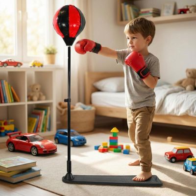 8. ZESTAW BOKSERSKI ENERO DLA DZIECI REGULOWANY 75-128CM I RĘKAWICE