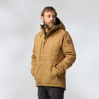 3. Kurtka zimowa z kapturem męska Fjällräven Skogsö Padded Jacket M ocieplana brązowa (F82279-232)