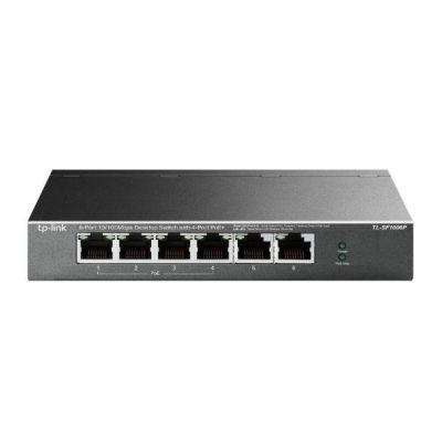 TP-Link TL-SF1006P przełącznik sieciowy Nie zarządzany Fast Ethernet (10/100) Obsługa PoE Czarny