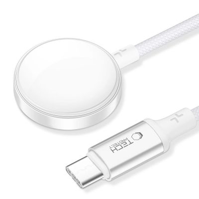 2. Ładowarka indukcyjna Tech-Protect UltraBoost USB-C do Apple Watch 1m - biała
