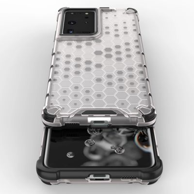 9. Honeycomb etui pancerny pokrowiec z żelową ramką Samsung Galaxy S22 Ultra niebieski