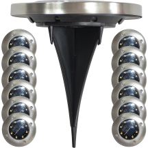 LAMPA SOLARNA 8 LED SMD DO WBICIA W PODŁOŻE KPL.12SZT