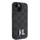 4. Etui Karl Lagerfeld Leather Monogram Hot Stamp Metal Logo na iPhone 15 / 14 / 13 6.1" - czarne
