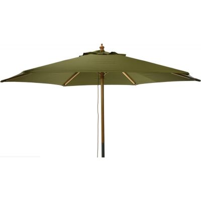 PARASOL OGRODOWY DREWNIANY 250CM SKŁADANY ZIELONY
