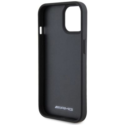 7. Etui AMG Leather Debossed Lines do iPhone 15 Plus - czarne