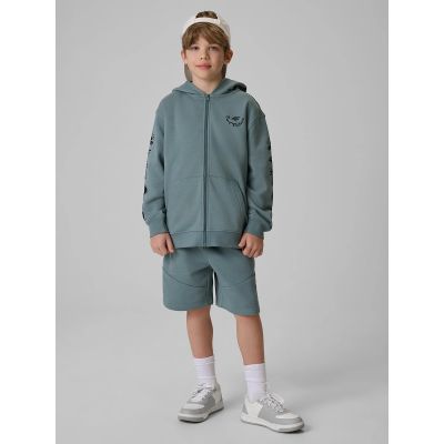 3. Bluza dresowa loose z kapturem chłopięca 4F 4FJRSS26TSWSM3052-46S
