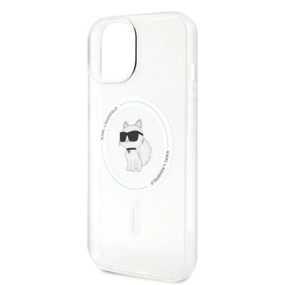 6. Etui Karl Lagerfeld IML Choupette MagSafe na iPhone 15 - przezroczyste