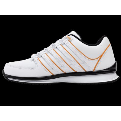 5. Sneakersy K-swiss RINZLER WHITE/ORANGE POPPY/BLACK-M (01235-185-M)