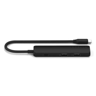 4. Satechi 4w1 USB-C Slim Multiport Adapter 4K - aluminiowy adapter do urządzeń mobilnych USB-C (USB-C, 4K HDMI, 2x USB-A) (black)