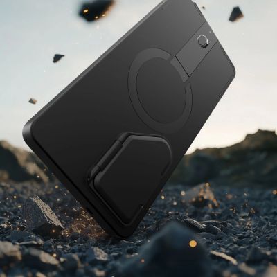 7. Etui Tech-Protect Kevlar Aura MagSafe na Samsung Galaxy S25 Ultra - czarno-pomarańczowe