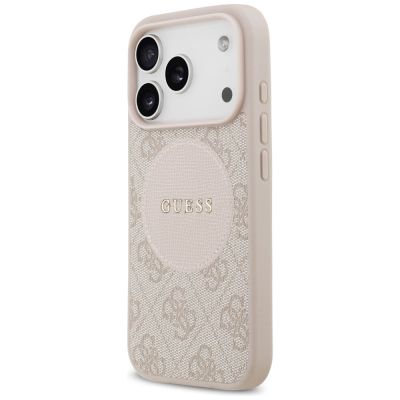 2. Etui Guess 4G Circle Classic Logo MagSafe na iPhone 17 Pro - różowe