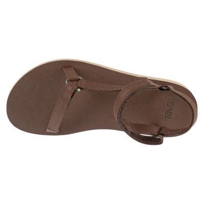 3. Teva W Original Universal Slim Leather Sandals 1151031-ACR Brązowe 36