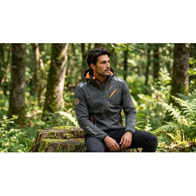 4. Softshell męski Geographical Norway ROYAUTE MEN ASS A BS2 056 (WT1804H/GN-DARK GREY / ORANGE)