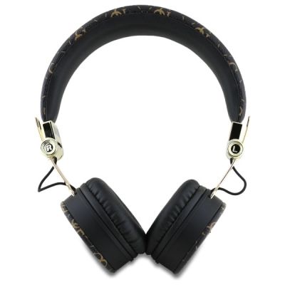 3. Słuchawki nauszne Bluetooth Guess 4G Triangle Round Shape ENC - czarne