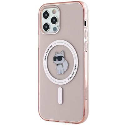 8. Etui Karl Lagerfeld IML Choupette MagSafe na iPhone 12/12 Pro - różowe