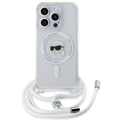 2. Etui Karl Lagerfeld Crossbody IML Karl Head Magsafe na iPhone 16 Pro Max - przezroczyste