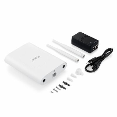 12. Access Point Wi-Fi 7 Zyxel Outdoor IP55 NWA55BE 2.4GHz(2x2)/5GHz(2x2) PoE+ 1x2.5G (zasilacz w kpl.)