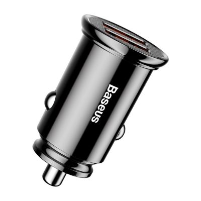 4. Baseus Circular inteligentna ładowarka samochodowa 2x USB QC3.0 Quick Charge 3.0 SCP AFC 30W czarny (CCALL-YD01)