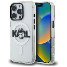 Etui Karl Lagerfeld IML Choupette Sketch Logo MagSafe na iPhone 16 Pro - przezroczyste