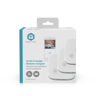 13. Czujnik dymu Nedis SmartLife WIFIDS21WT3 3szt.