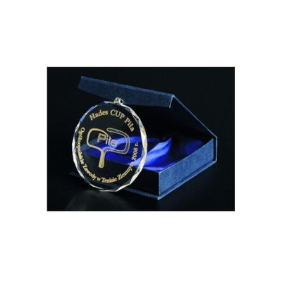 5. Medal szklany grawerowany z etui + wypełnienie farbą