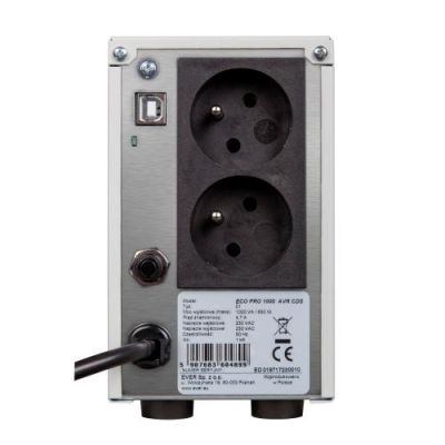 3. Ever ECO PRO 700 Technologia line-interactive 0,7 kVA 420 W 2 x gniazdo sieciowe