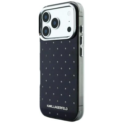 2. Etui Karl Lagerfeld IML Rhinestones Allover and Electroplated Logo na iPhone 17 Pro Max / 18 Pro Max  - czarne