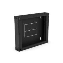 Sekcja tylna 100 mm (zawiasowa / uchylna) do szaf dwusekcyjnych SW-6U-600-450-01-C, kolor czarny ALANTEC