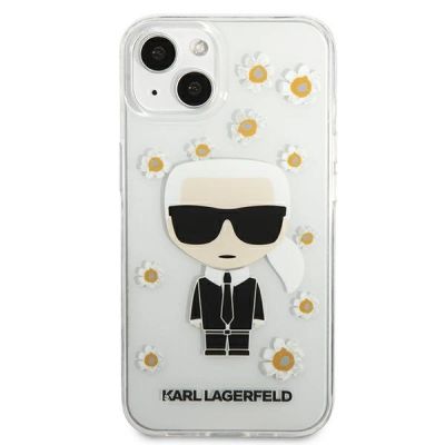 3. Etui Karl Lagerfeld Flower Ikonik Karl na iPhone 13 mini - przezroczyste