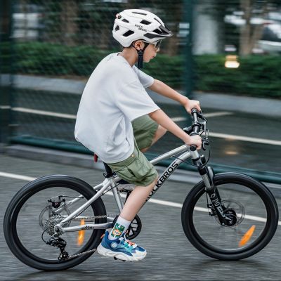 2. Kask rowerowy Rockbros LK-67 młodzieżowy z odpinanym daszkiem 54–58 cm - biały