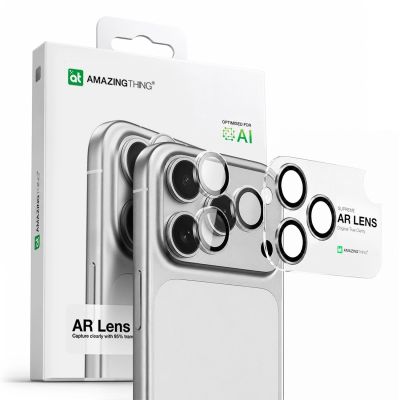 7. Szkło na aparat AMAZINGTHING Lens Glass na iPhone 17 Pro / Pro Max z czarną aluminiową ramką