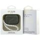 4. Etui Guess Glitter Pearl Strap na AirPods Pro 3 - czarno-brokatowe