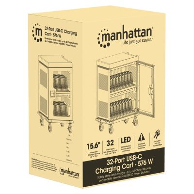 6. Manhattan 102353 szafka na urządzenia przenośne Wózek przenośny do zarządzania urządzeniami Szary