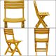 5. ZESTAW 4 KRZESEŁ CATERINGOWYCH SKŁADANYCH  PLASTIKOWYCH ŻÓŁTYCH KOMODO
