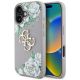 Etui Guess Grained Roses Big 4G logo na iPhone 16 - fioletowe