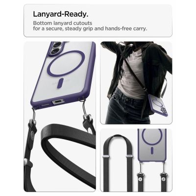 13. Etui Spigen Ultra Hybrid Mag MagSafe na Samsung Galaxy S26 - przezroczysto-fioletowe