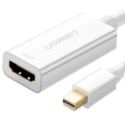 2. Adapter Ugreen MD112 10460 mini DisplayPort (męski) / HDMI (żeński) FHD 1080p - biały