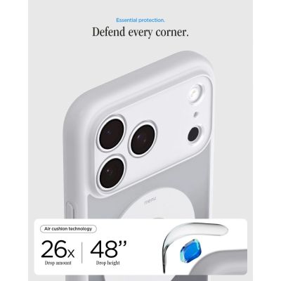 10. Etui Spigen Ultra Hybrid MagSafe na iPhone 18 Pro / 17 Pro - srebrne