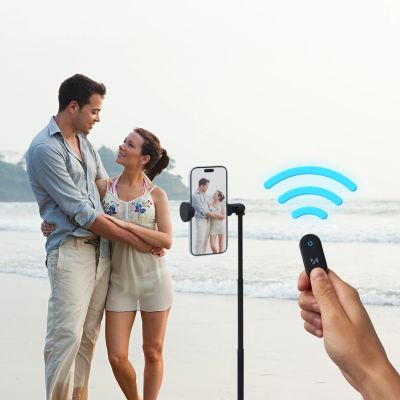 18. Premium selfie stick Wozinsky WRZP1 z automatycznie rozkładanymi nóżkami, funkcja statywu, 1,7m - czarny