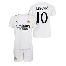Real Madryt komplet koszulka spodenki junior Mbappe box RM25B1