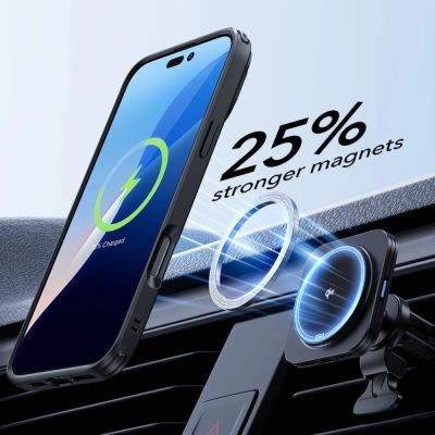 4. Zestaw etui ESR Classic Hybrid Kickstand Halolock MagSafe + Szkło hartowane na iPhone 16 - czarne