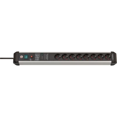 Listwa przeciwprzepięciowa Brennenstuhl 1391010800, aluminium (elok), czarna